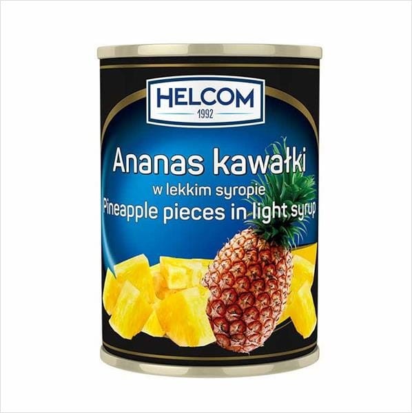 Ananas kawałki w lekkim syropie Helcom 580ml
