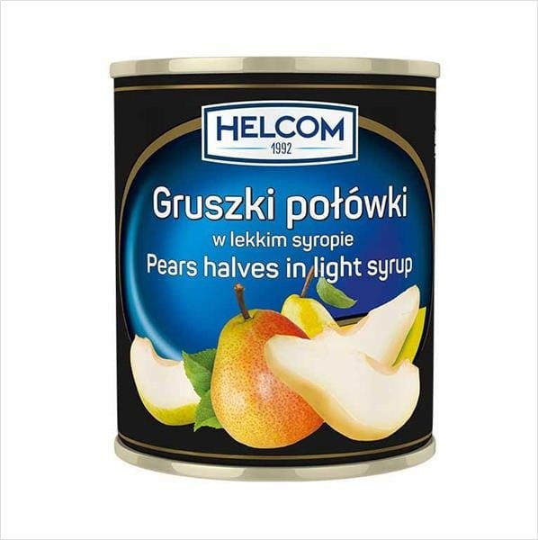 Gruszki połówki w lekkim syropie Helcom 850ml