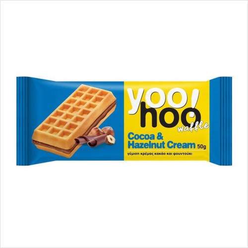 Ciastko biszkoptowe z kremowym nadzieniem z kakao i orzechami laskowymi 50 g Yoo! Hoo
