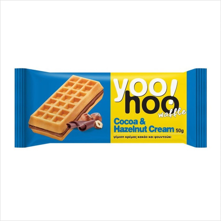 Ciastko biszkoptowe z kremowym nadzieniem z kakao i orzechami laskowymi 50 g Yoo! Hoo