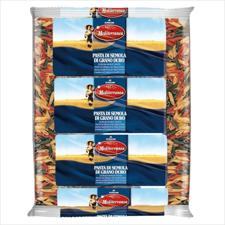 Makaron rurki penne tricolore Mesiterranea 5kg.jpg