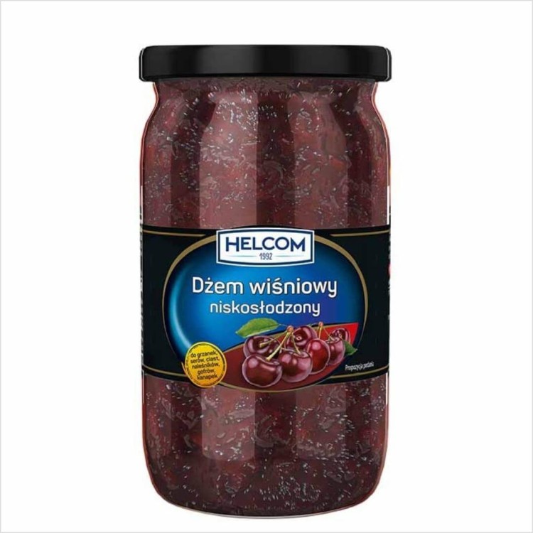 Dżem wiśniowy o obniżonej zawartości cukrów Helcom 840g.jpg