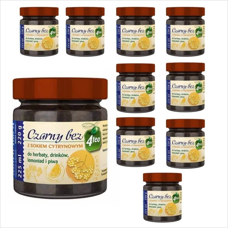 Czarny bez z sokiem cytrynowym 4tea 225ml (zestaw 10 sztuk).jpg