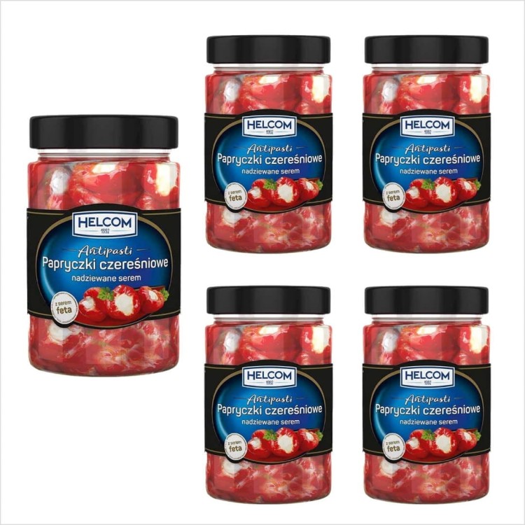 Papryczki czereśniowe nadziewane serem Helcom 327ml (zestaw 5 sztuk).jpg