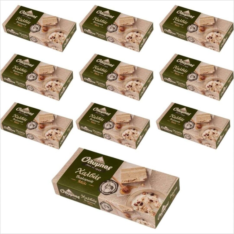 Chałwa sezamowa ekologiczna z miodem Olympos 250g(zestaw 10 sztuk).jpg