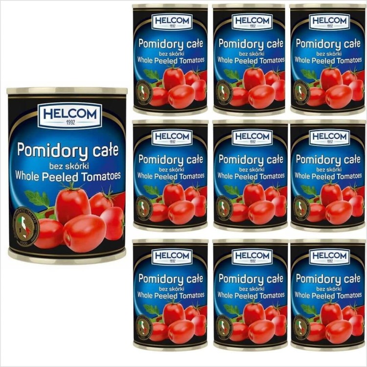 Pomidory całe bez skórki Helcom 425ml (zestaw 10 sztuk).jpg