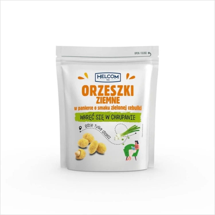 Orzeszki ziemne w panierce o smaku zielonej cebulki 120 g Helcom.jpg