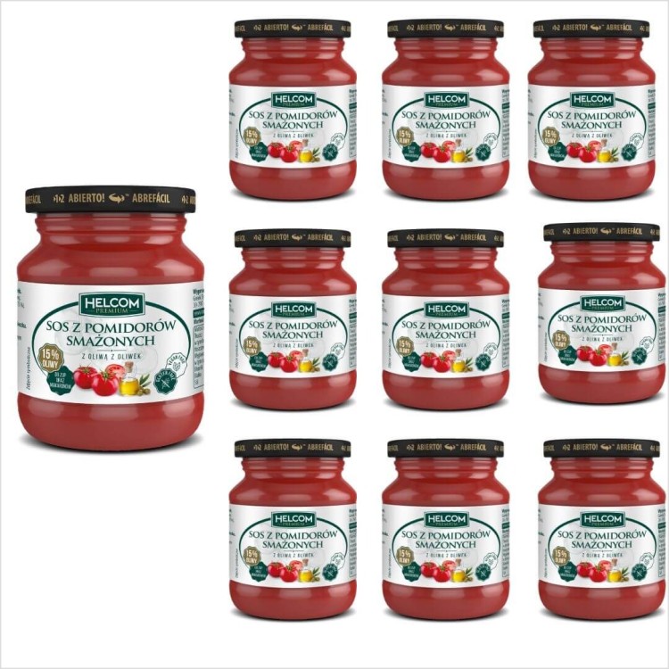 sos z pomidorow smazonych z oliwa z oliwek 300g Helcom Premium zestaw 10 sztuk.jpg