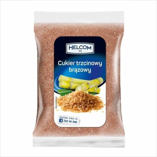 Cukier trzcinowy brązowy Helcom 1kg