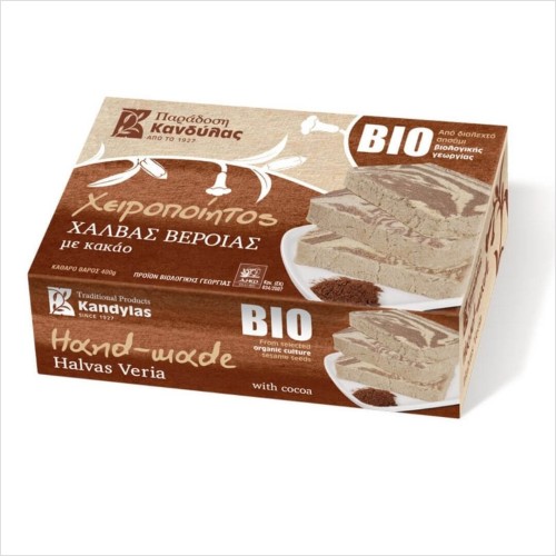 Grecka, ekologiczna chałwa z kakao Kandylas 400g.jpg