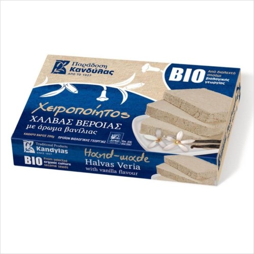 Grecka, ekologiczna chałwa o smaku waniliowym Kandylas 200g.jpg