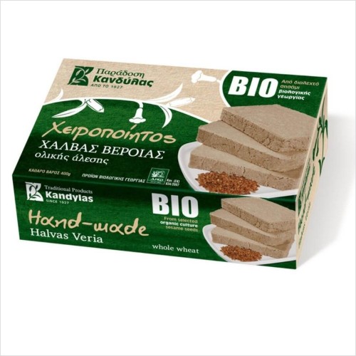 Grecka, ekologiczna chałwa pełnoziarnista Kandylas 400g.jpg