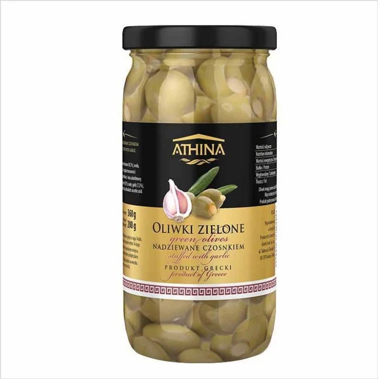 Oliwki zielone nadziewane czosnkiem Athina 360g.jpg
