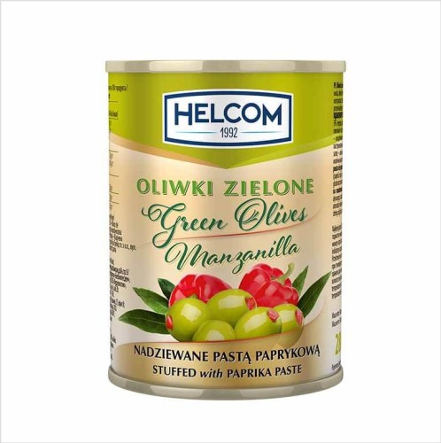 Oliwki zielone nadziewane pastą paprykową Helcom 300ml.jpg