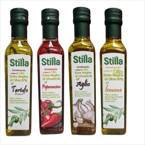 Zestaw włoskich oliw smakowych Stilla 250ml (4 sztuki).jpg