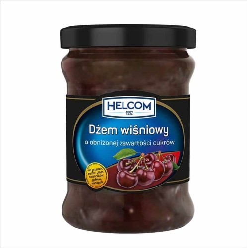 Dżem wiśniowy o obniżonej zawartości cukrów Helcom 320g.jpg
