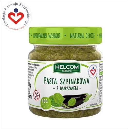 Pasta szpinakowa z bakłażanem Helcom Naturalnie 190g