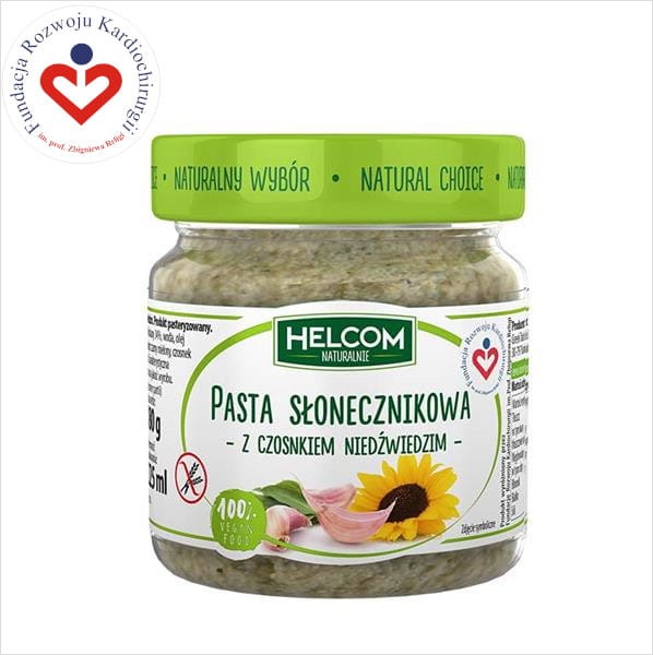Pasta słonecznikowa z czosnkiem niedźwiedzim Helcom Naturalnie 225ml