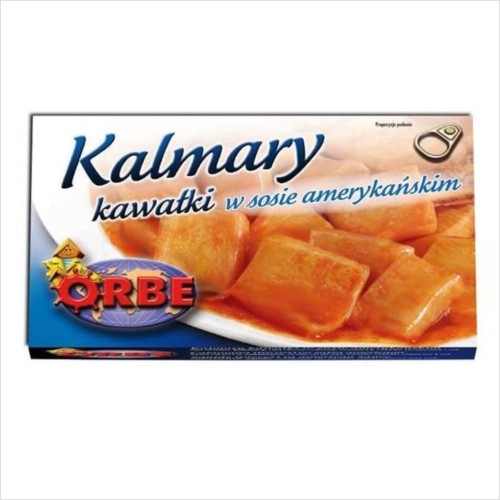 Kalmary kawałki w sosie amerykańskim Orbe 120ml