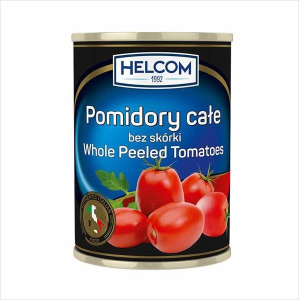 Pomidory całe bez skórki Helcom 425ml