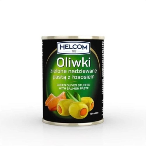 Oliwki zielone nadziewane pastą z łososiem Helcom 300ml.jpg
